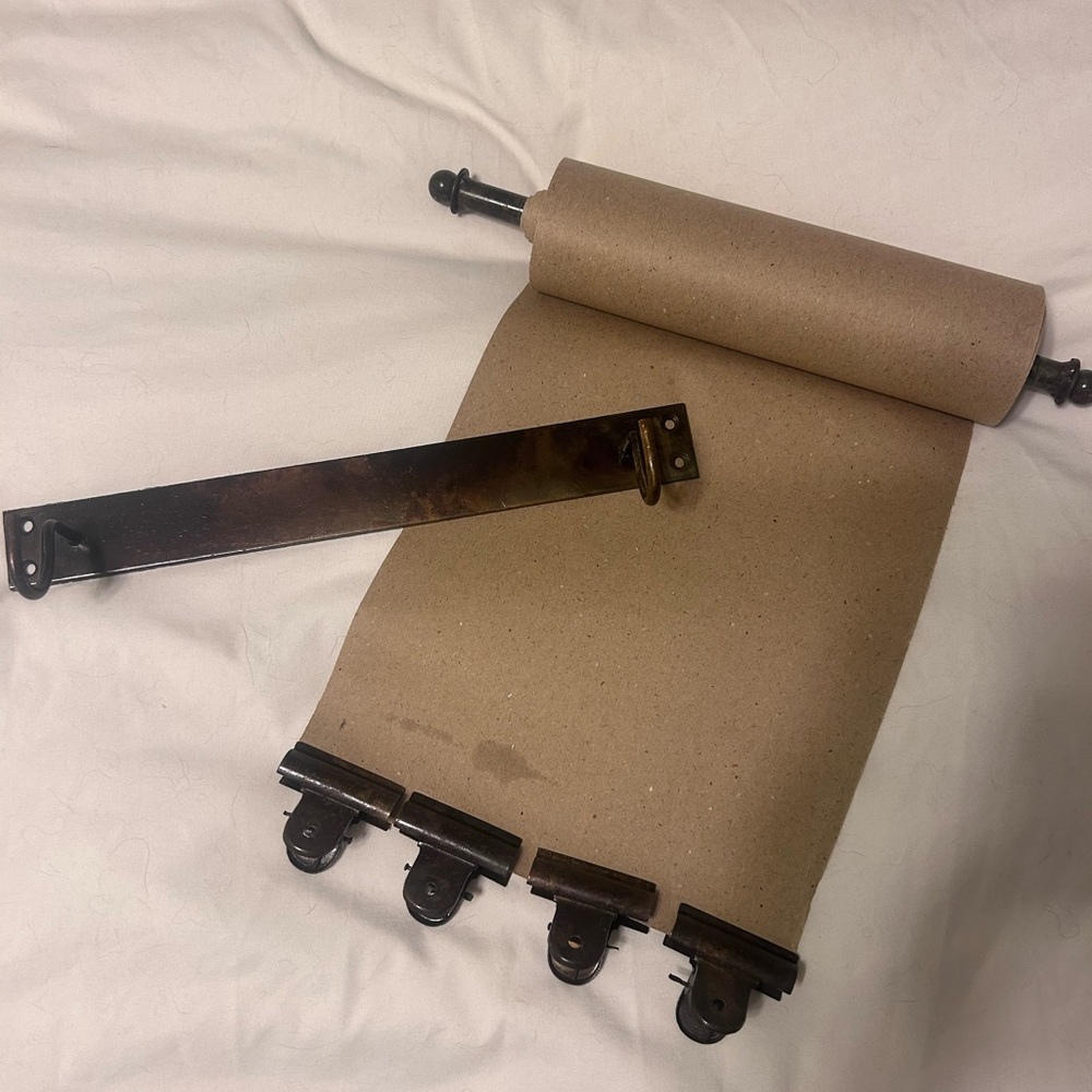 Rustic Brown Wall-Mounted Paper Roll